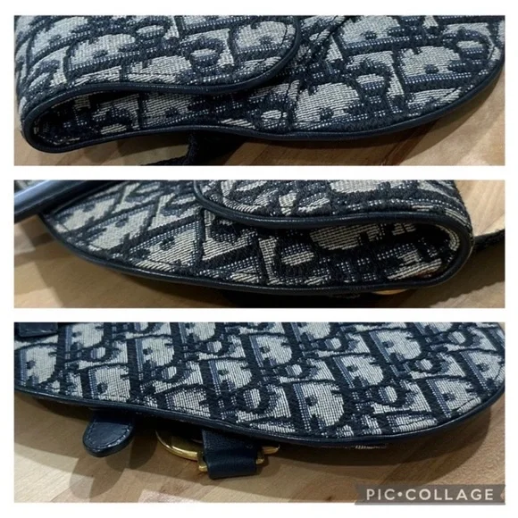 Christian Dior Monogram Navy Oblique Saddle Belt Bag - Picture 10 of 17